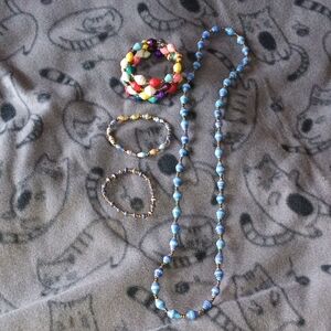 Colorful Rolled PaperBeaded Jewelry Set From Africa